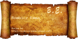 Bombicz Emma névjegykártya